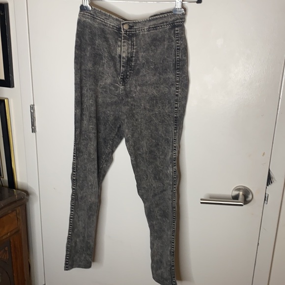 American Apparel Black Acid Wash Easy Jeggings Jeans M - Picture 4 of 6